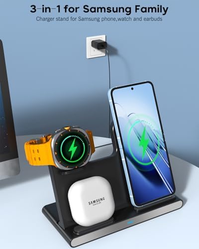3 in1 Wireless Charger Fast Charging Stand 15W Foldable Phone Charger Stand - Image 6