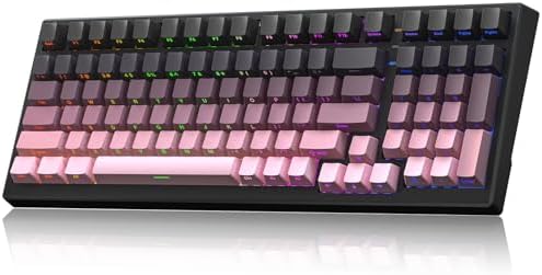 X98 PRO Wireless Mechanical Keyboard,Hot Swappable Custom Keyboard with Number Pad,Linear Switches,Tri-Mode BT5.0/2.4GHz/USB-C,RGB Backlit Computer Gaming Keyboards for Win/Mac/PC by CCMALL