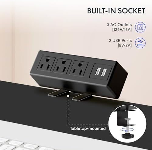 FLEXISPOT EN2 48"x30" Standing Desk with Power Strip Bundle, Black - Image 4