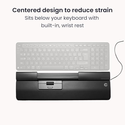 Contour Design SliderMouse Pro Ergonomic Office Mouse to Reduce Wrist, Shoulder & Forearm Strain | Design for Productivity Ambidextrous Plug & Play Works with Mac & Windows PC - Wired - Slim - Image 2