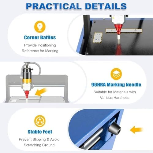 Electric Marking Machine, Desktop Nameplate Tag Marking Tool, Steel Plate Engraving Machine, for Metal&Steel Signs Marking for Al, Iron, Steel 300 * 200MM - Image 7