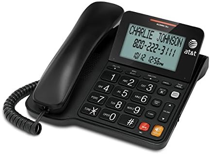 AT&T CL2940 Corded Phone with Speakerphone, Extra-Large Buttons and Tilt Display, Caller ID/Call Waiting, Audio Assist Volume Boost, Black (Pack of 4) - Image 3