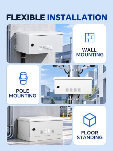 AEONS 4U Wall-Mount Outdoor Network Cabinet, IP55 Rated, Pre-Assembled - Image 5