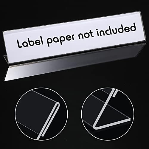 Vicenpal 20 Pcs Acrylic Name Plates for Desk, 2x10"Sign Holder for Meeting - Image 5