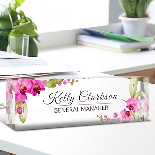 Desk Name Plate Personalized, Custom Name Plate for Desk, Acrylic Desktop Accessories, Office Gift & Decor for Women Men, Teacher Nurse Boss Employee Appreciation Gifts - Image 6