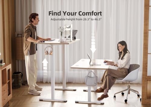 YDN 35 x 20 Inch Nature Electric Standing Desk - Image 5