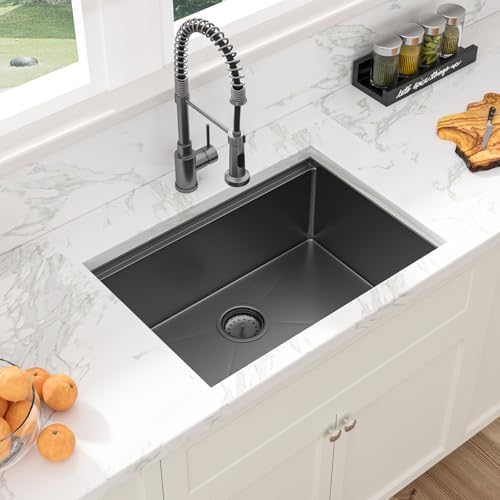 Sarlai 27 Undermount Kitchen Sink Black Stainless Steel 27x19 Workstataion - Image 4