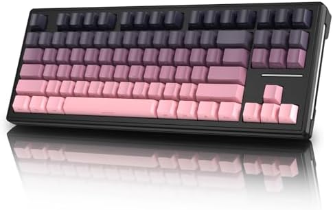 ATTACK SHARK M87 RGB Wireless Mechanical Gaming Keyboard, 80% TKL, Pink by FELICON