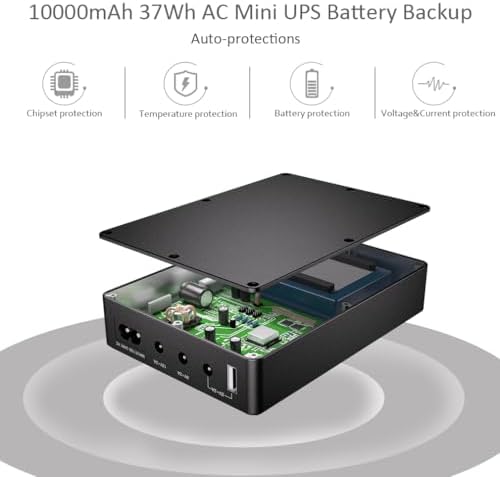 Mini UPS Battery Backup for Router, Modem, Security Camera - Image 4