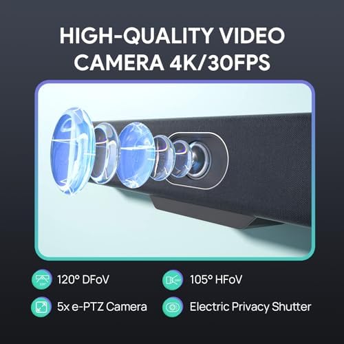 Yealink 4K Video Conference Camera System for PC, Huddle Room, Teams & Zoom - Image 4