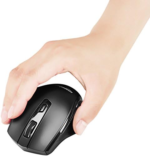 Amazon Basics Portable Wireless Computer Mouse, Ergonomic, 2.4 GHz Optical, DPI Adjustable, Easy to Use, Compatible with PC, Mac, Laptop, Black (Pack of 2) - Image 6