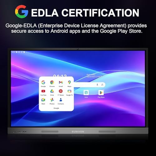 Smart Board 55" 4K Interactive Whiteboard Google EDLA-Certified for Classroom Office Home School, OTA Software Updates 8GB RAM + 128GB Storage - Image 2