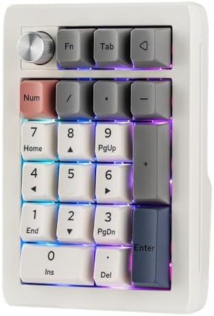 EPOMAKER EK21 VIA Gasket Number Pad w/ 1000mAh Battery, BT 5.0/2.4GHz/Wired by EPOMAKER