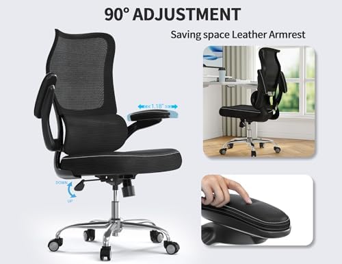 TRALT Office Chair Ergonomic Desk Chair with Lumbar Support Black Ink, 1 - Image 6