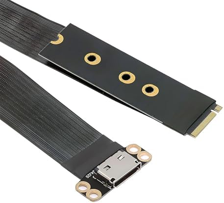 xiwai M.2 M-Key 2280 NGFF PCI-E4.0 to Oculink SFF-8612 SFF-8611 Host Cable 15cm for NVME U.2 SSD eGPU by xiwai