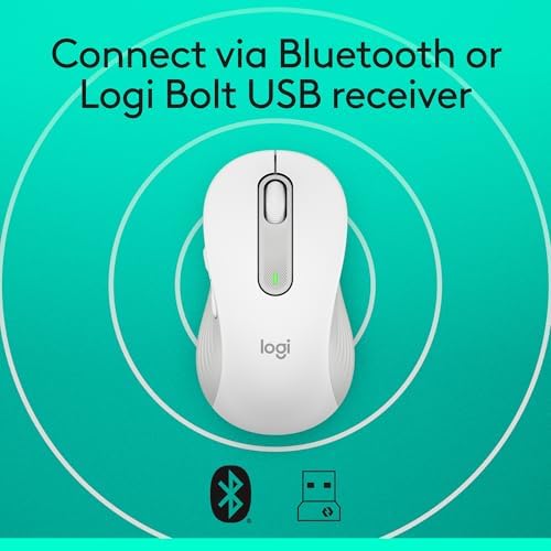 Logitech Signature M650 Wireless Mouse Small to Medium Sized - Off White - Image 6