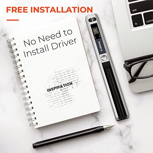 MUNBYN Portable Scanner, 900 DPI Handheld Wand Scanner, A4, 16GB SD, Silver - Image 4