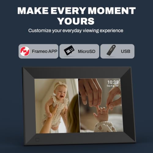 FRAMEO 8" Digital Picture Frame, Touchscreen Small Display, 16GB - Image 7
