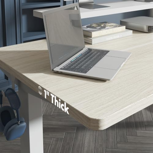 FLEXISPOT 60"x24" Electric Standing Desk, White Wood Grain - Image 3