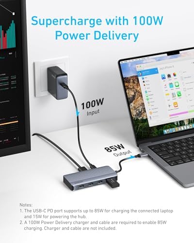 Anker 7-in-1 USB-C Hub, Dual Monitor USB C Docking Station - Image 4