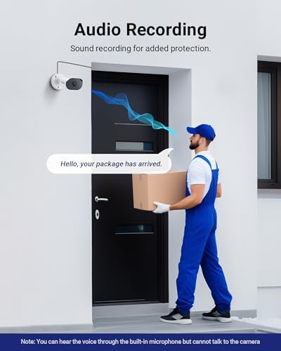 Anlapus 8CH 4K Security Camera System with Audio, 8pcs 8MP Wired CCTV Cameras Outdoor Indoor, AI Person/Vehicle Detection, Night Vision, H.265+ DVR with 1TB Hard Drive, 24/7 Recording, No Monthly Fee - Image 4