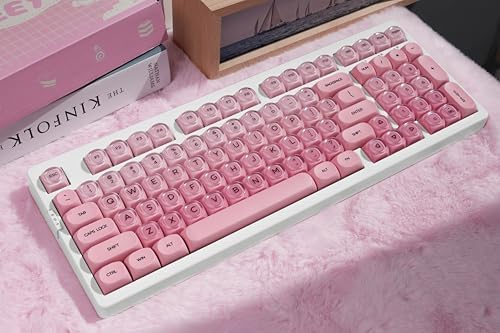 ZORNHER ZH980 Foundation Mechanical Keyboard,95% Pink& White Creamy Keyboard with Number Pad,Cute Jelly MOA Profile Keycaps,Creamy Sounding Linear Switches,Hot-Swappable,RGB Backlit - Image 2