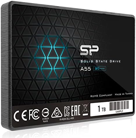 Silicon Power 1TB SSD 3D NAND A55 SLC Cache Performance Boost SATA III 2.5" Internal Solid State Drive (SP001TBSS3A55S25) by SPSiliconPower