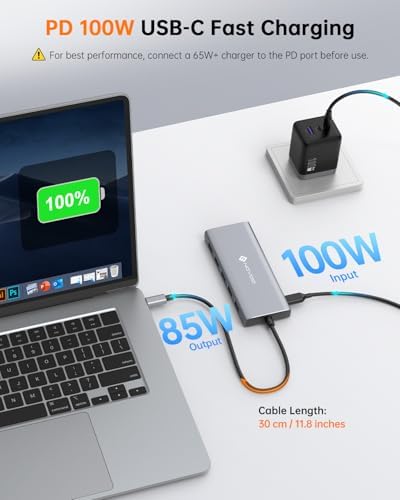 NOVOO 12 in 1 Docking Station Dual Monitor with 2 HDMI, VGA - Image 5