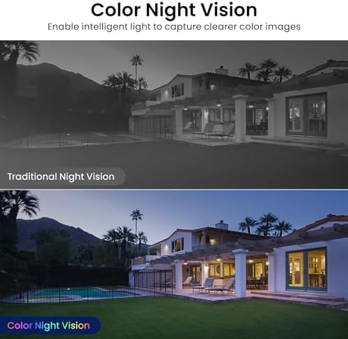 AOQEE 2K Indoor/Outdoor Camera, IP65 Water Resistant & White Light, C1 4Pcs - Image 4
