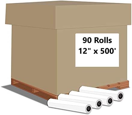 Alliance Wide Format Paper Rolls Bond Engineering (20lb | 90 Rolls, 12 In x 500 Ft | 3" Core) by Alliance
