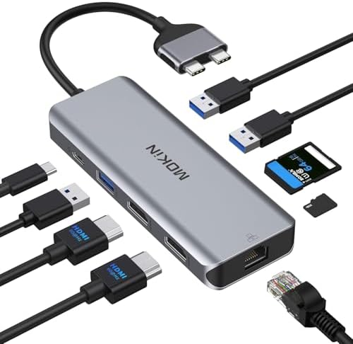 MOKiN MacBook Pro Docking Station Dual Monitor MacBook Pro/Air HDMI Adapter by MOKiN