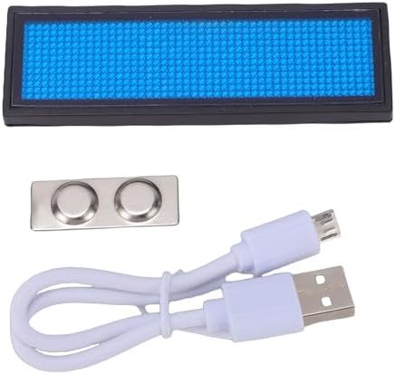 LED Name Tag 12 x 48 Pixels, Blue Rechargeable LED Badge, Adaptable for Trade Show, Exhibition, Disco, Hotel - Image 6
