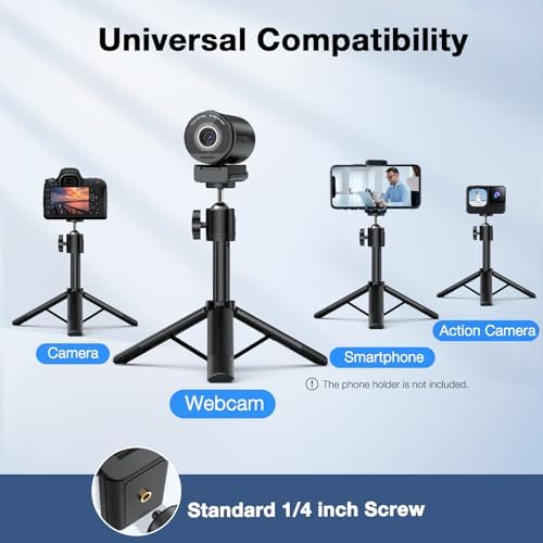 EMEET SmartCam S800-4K Webcam with Tripod for Streaming, Sony 1/2'' Sensor - Image 3