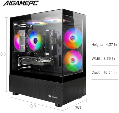Gaming PC Desktop Computer, Intel Core i7 up to 4.0GHz, GTX 1660 Super 6GB, 16GB RAM, 512GB M.2 SSD, BX3 550W 80PLUS Bronze PSU, WiFi 5, RGB Fan x5, Windows 11 Home (Black) - Image 5