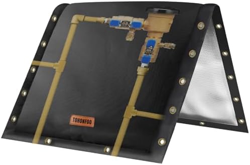 TOHONFOO 3-Way Open Backflow Preventer Pipe Cover Outside, 30"Wx24"H, Black by TOHONFOO
