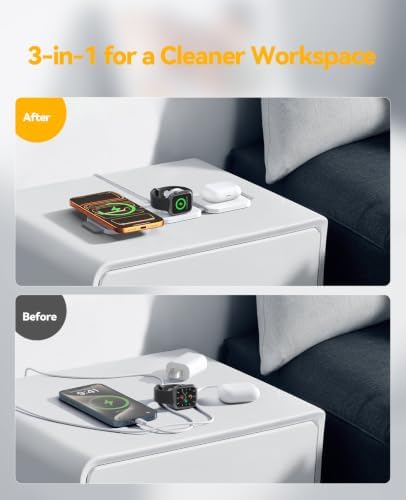 25W 3 in 1 Charging Station for Apple,Foldable Magnetic Wireless Charger - Image 6