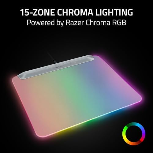 Razer Firefly V2 Pro Fully Illuminated RGB Gaming Mouse Mat, Phantom White - Image 3