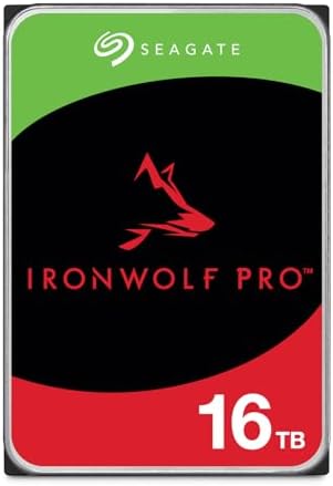 Seagate IronWolf Pro, 16 TB, Enterprise NAS Internal HDD –CMR 3.5 Inch, SATA 6 Gb/s, 7,200 RPM, 256 MB Cache for RAID Network Attached Storage (ST16000NT001) by Unknown