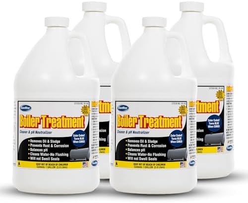 Boiler Treatment 1gal Water Cleaner & pH Balancer, Inhibit Rust 4PC by ComStar