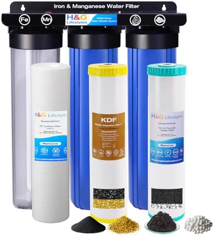 H&G Lifestyles Whole House Water Filter System,Iron Filter for Well Water by HGLifestyles