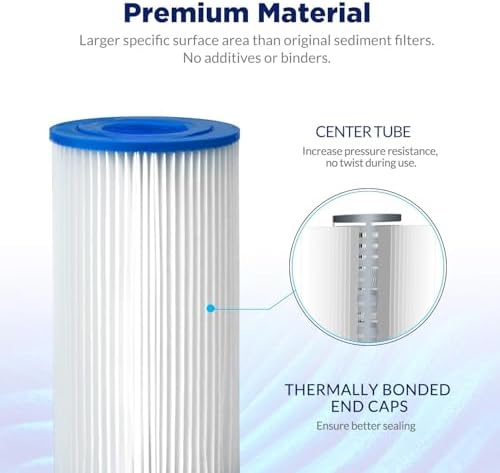 Membrane Solutions 10"x2.5" 20 Micron Pleated Sediment Water Filter - Image 4