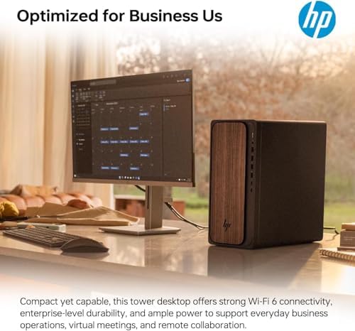 HP 2025 OmniDesk Business Next Gen AI PC Desktop, Intel Core Ultra 7 265, 400 W Power Supply，32GB DDR5 RAM,1TB SSD, USB-C, Wi-Fi 6,Bluetooth 5.4,Wired KB & Mouse, Windows 11 Home - Image 4