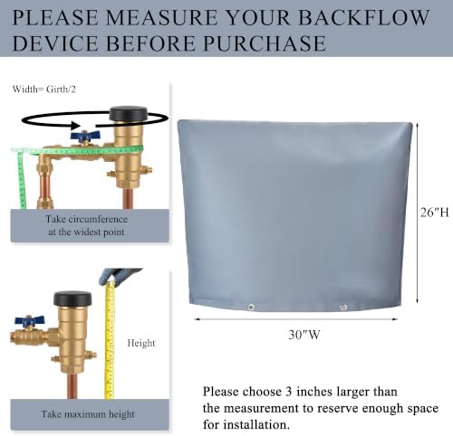 30"Wx26"H Backflow Preventer Insulation Cover, Sprinkler Covers for Outside - Image 2