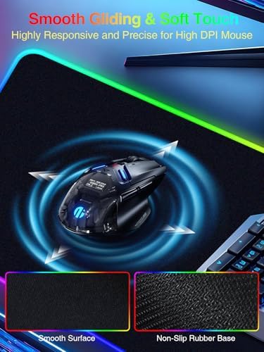 Wireless Charging Mouse Pad Gaming, 31.5"x11.8" Large Desk Mat, Waterproof - Image 6