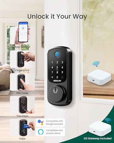 DESLOC WiFi Fingerprint Smart Lock with App Control and Keypad - Image 2