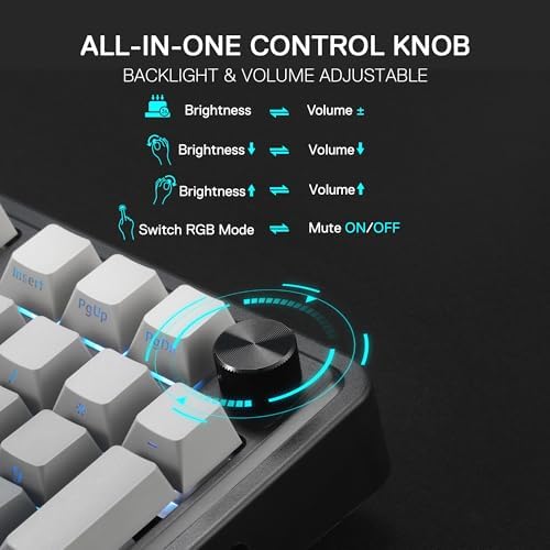 Redragon K686 PRO Wireless RGB Gasket Gaming Mechanical Keyboard, Easy Knob - Image 6