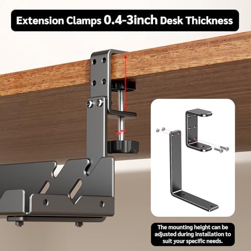 CABTE Under Desk Cable Management Tray with Power Outlet - Image 4