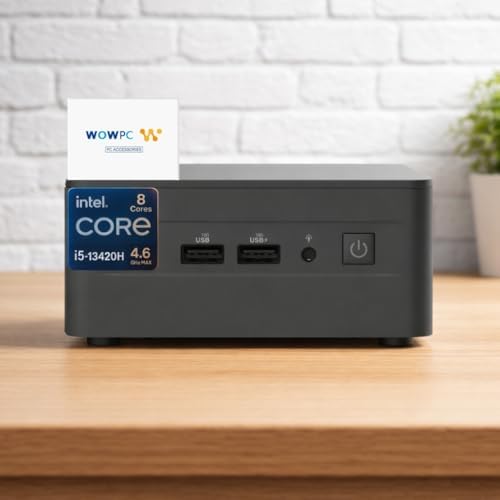 ASUS NUC 13 Pro Tall Mini PC Desktop, Intel Core i5-13420H (Up to 4.6 GHz), 16GB RAM, 512GB PCIe SSD, 2× HDMI 2.1, 2× Thunderbolt 4, Support 4K, Wi-Fi 6E, BT5.3, Ultra-Quiet, Windows 11 Pro by Unknown