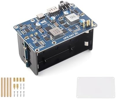 UPS HAT Compatible with Raspberry Pi 5 / 4B / 3B+, etc, 5V 6A Output by UeeKKoo