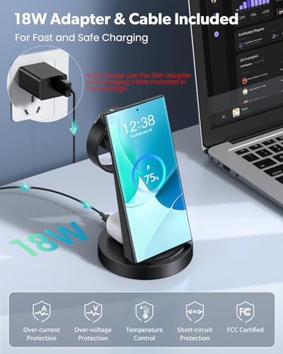 Wireless Charger for Samsung: 3 in 1 Wireless Charging Station - Image 4